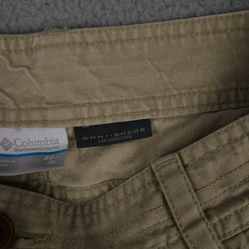 Columbia Shorts Men 32 Beige Chino Silver Ridge Hemp Blend Omni Shade Hiking - Picture 4 of 14